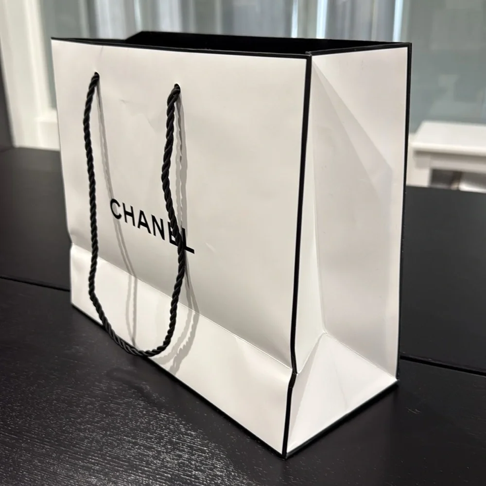 Chanel Classic White Shopping Gift Display Bag